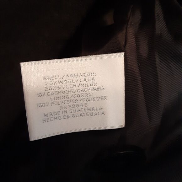 Worthington Trench Coat Womens Wool Blend Gray Buttons Lined Pockets Size 16 EUC - Picture 5 of 8